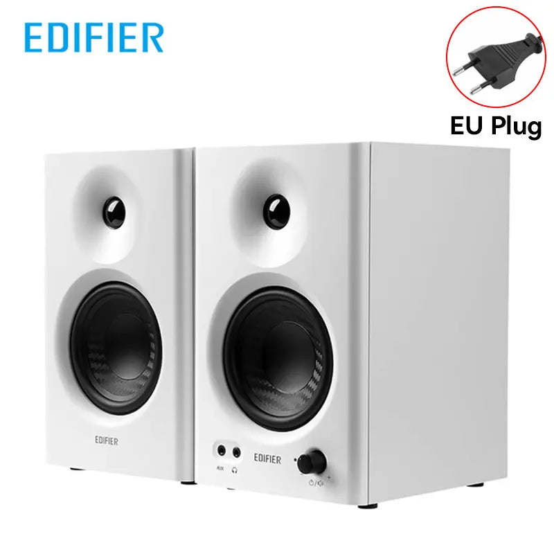 Edifier MR4 2.0 Speakers Studio Monitor (42W RMS) Class-D Amplifier Built-in DSP Wooden Enclosure TRS Balanced/AUX/RCA Inputs