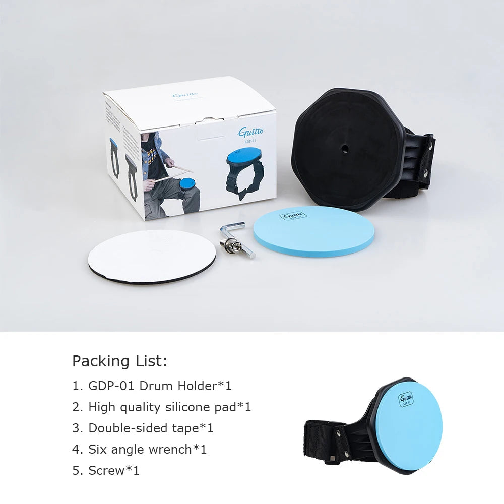 JOYO GDP-01 Guitto Series Drum Practice Pad 5 Inches Silicone ABS Leg Practice Drum with Strap Musical Instruments Parts