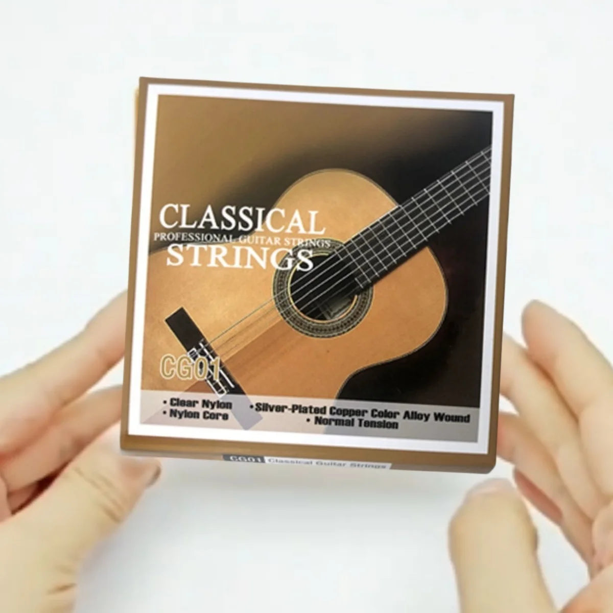 6 Pcs Classical Guitar Strings - Nylon Core Basses - Silver-Plated Copper Alloy Wound - Normal Tension/Guitar Parts Accessories