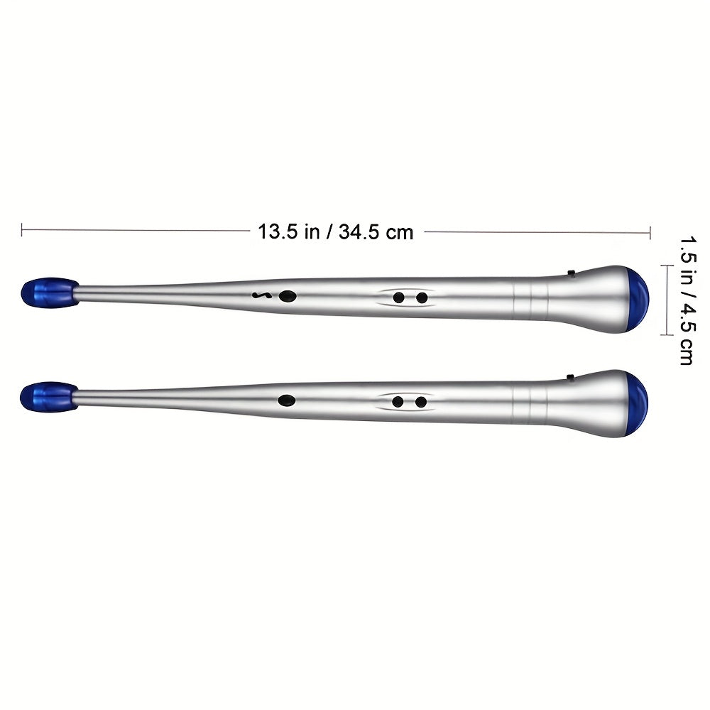 Leisure Entertainment Festival Party, Electronic Induction Rhythm Music Drumsticks Air Percussion Musical Instrument Practice Set for Easter Halloween Christmas New Year Holiday Promotion Gift (Not a Realistic Sounding Kit; N