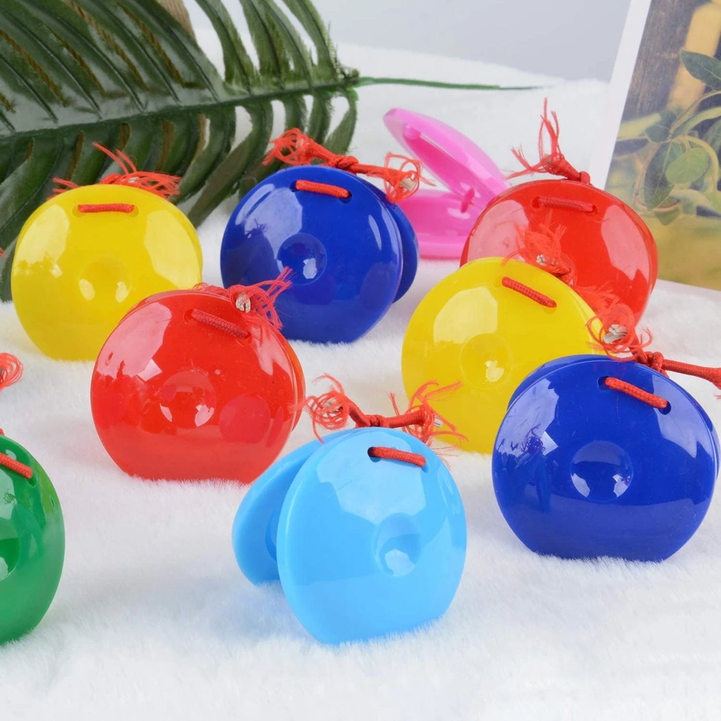 24 Pcs Finger Castanets Rhythm Preschool Musical Percussion Instruments Toys Early Education Orff Music Soundboard Teaching Aids