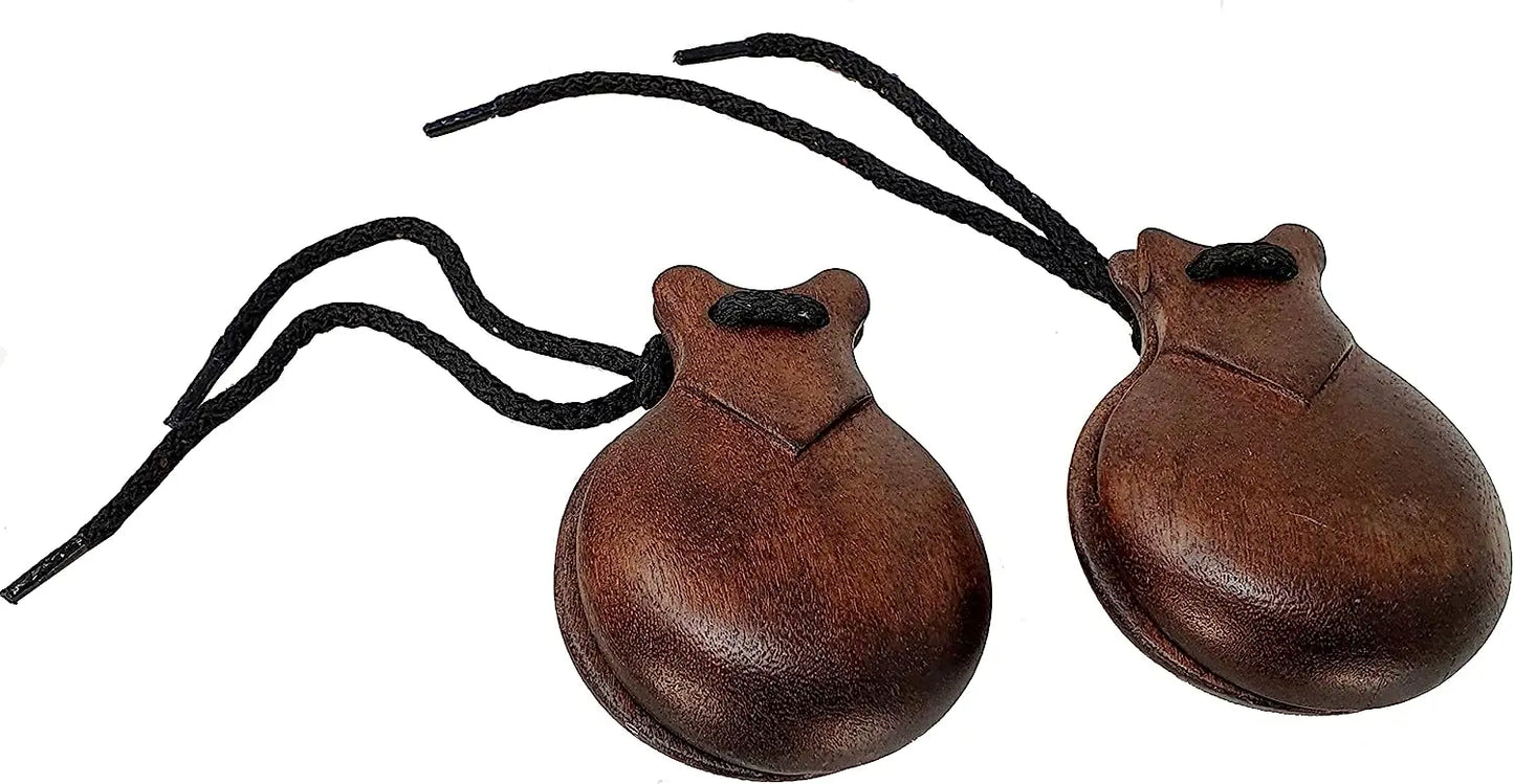 ROCKSTAR MUSIC castanets Sevillanas Wood Granadillo size 4-percussion instrument