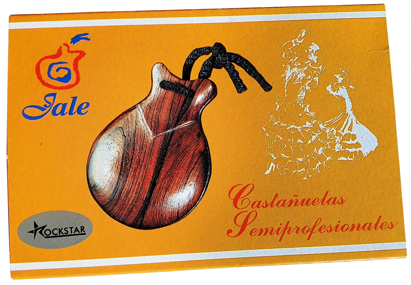 ROCKSTAR MUSIC castanets Sevillanas Wood Granadillo size 4-percussion instrument
