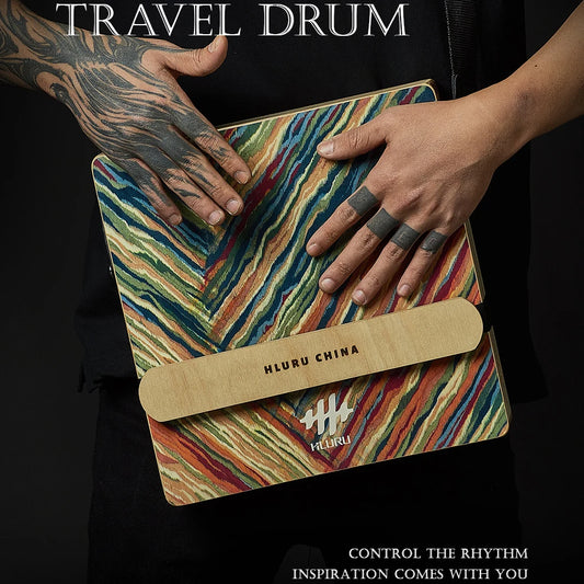 Hluru Professional Wooden Cajon Drum for Beginners Travel Box Drums with Adjustable Snare Flamenco Portable Percussion