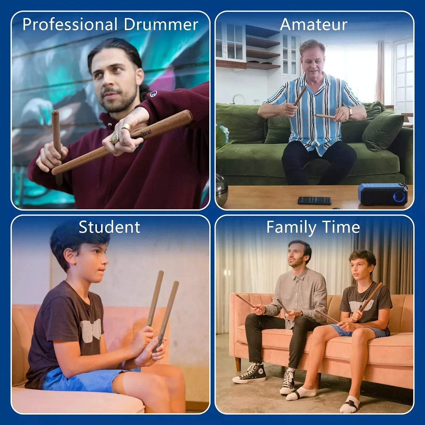 Batería portátil 2 Plus, juego de baquetas electrónicas digitales somatosensoriales, baquetas, pedales y adaptador Bluetooth.