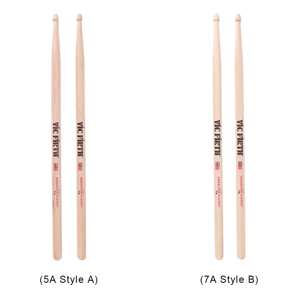 Drumsticks 5A/7A Mallets Consistent Weight and Pitch American Hickory Drumsticks Classic Drum Sticks Percussion Accessories