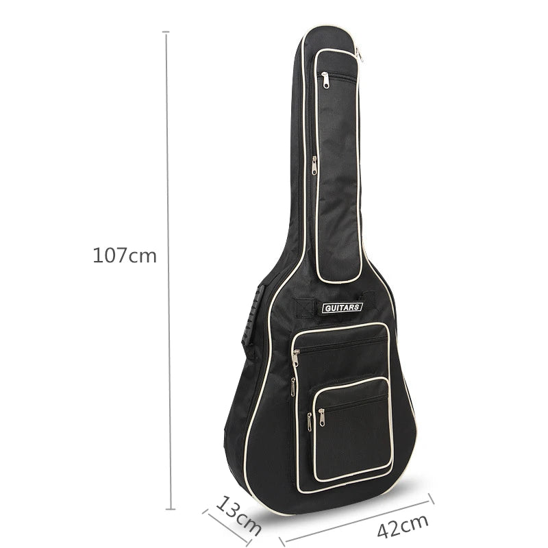 40/41 Inch Oxford Fabric Acoustic Guitar / Electric Guitar Double Straps Padded Guitar Soft Case Gig Bag Waterproof Backpack