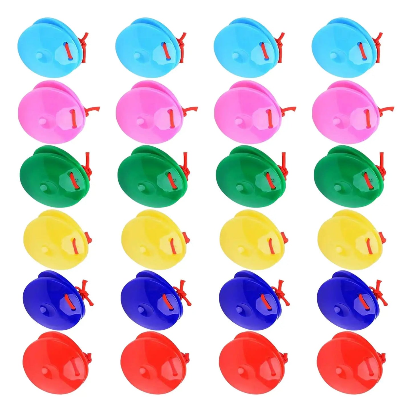 24 Pcs Finger Castanets Rhythm Preschool Musical Percussion Instruments Toys Early Education Orff Music Soundboard Teaching Aids