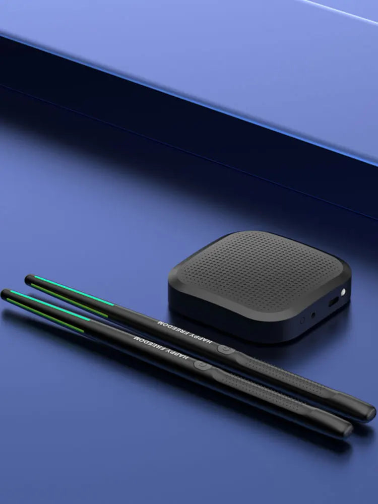 Tambor de aire con baquetas, tambor de aire virtual electrónico portátil, baquetas, pedales, juego de batería electrónica inteligente, regalo para adultos y niños.