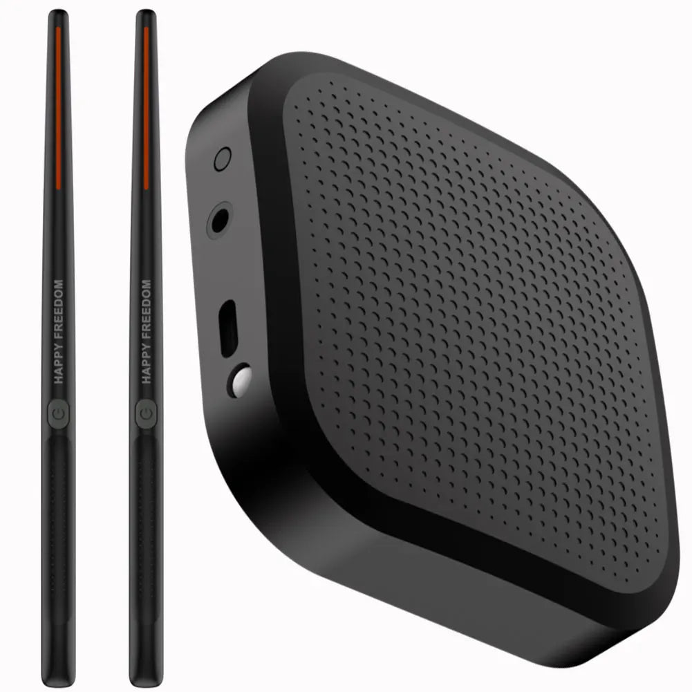 Tambor de aire con baquetas, tambor de aire virtual electrónico portátil, baquetas, pedales, juego de batería electrónica inteligente, regalo para adultos y niños.