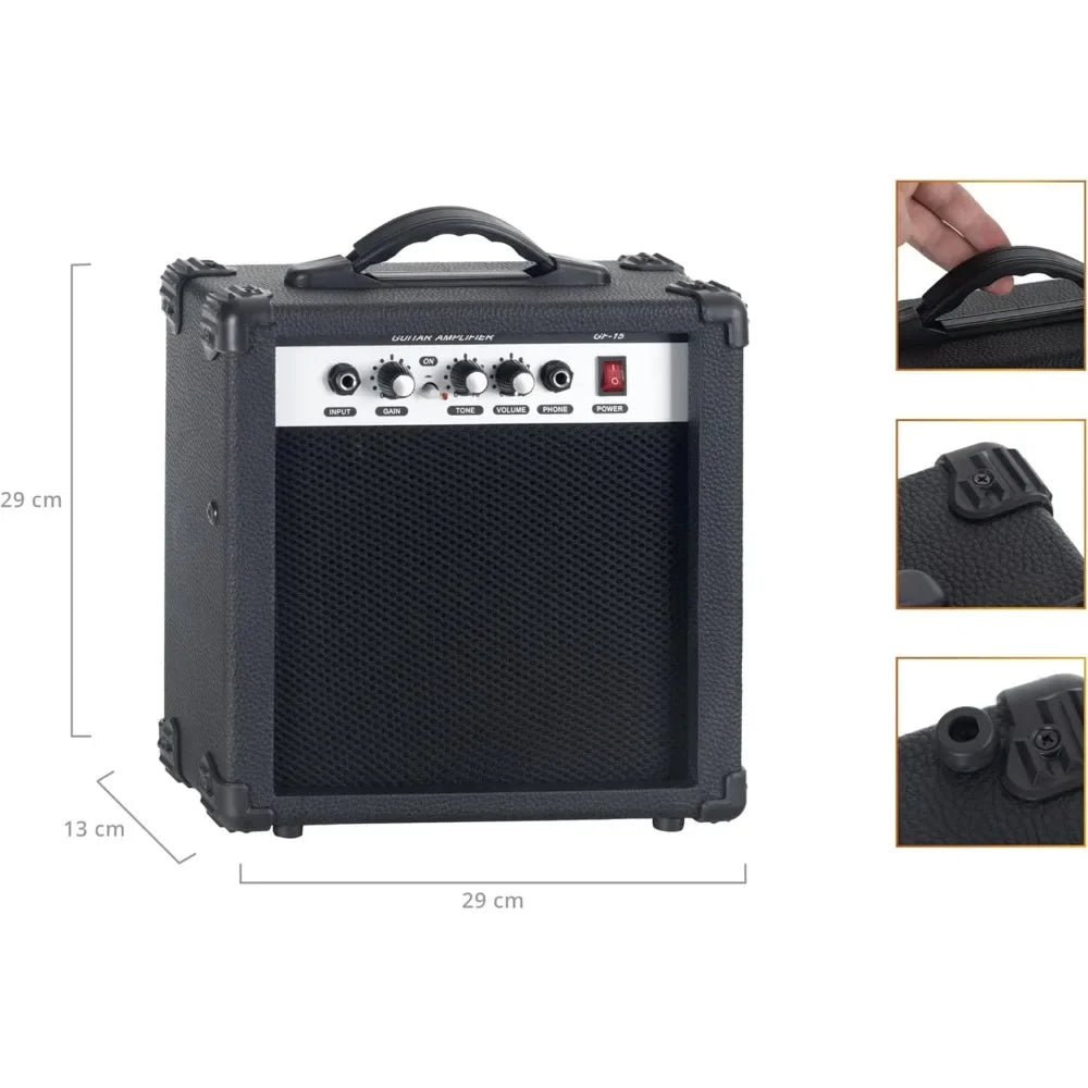 Rocktile ST-Pack Kit Guitarra Eléctrica Completo Guitarra electrica con 3 Single-Coil pick up Juego con amplificador, bolsa
