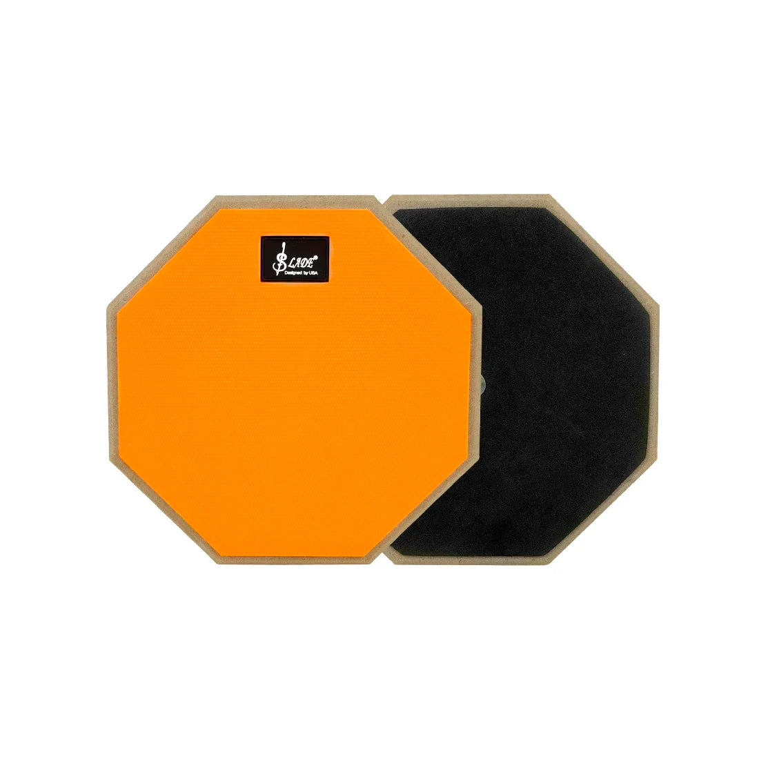 SLADE 8 Inch 12 Inch Drum Practice Pad Rubber Wooden Dumb Drum Pad Mute Training for Jazz Drums Exercise Beginners