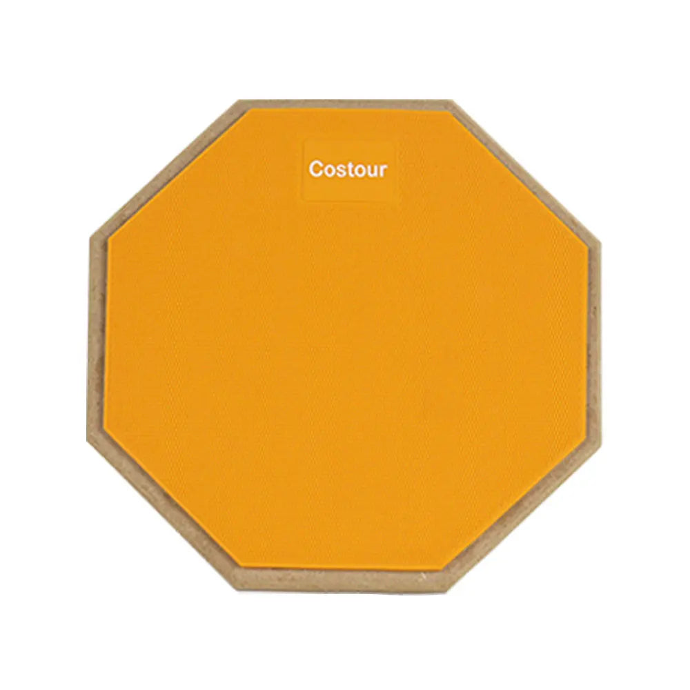 8-Inch Double-Sided Triple-Layer Silent Drum Practice Pad - Rubber Mute Pad for Drum Kit Beginners
