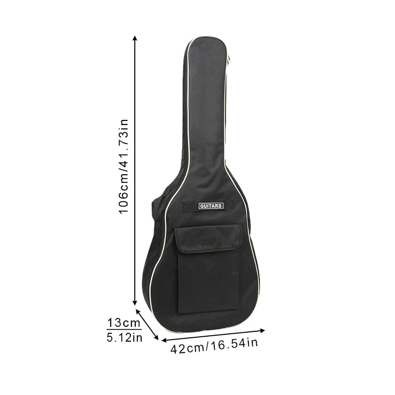 40/41 Inch Oxford Fabric Acoustic Guitar / Electric Guitar Double Straps Padded Guitar Soft Case Gig Bag Waterproof Backpack