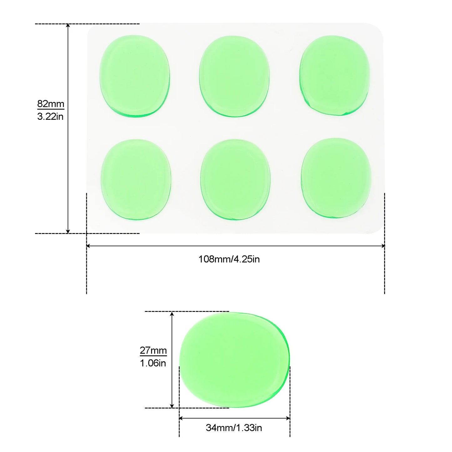 6/12/24Pcs Drum Mute Pad Transparent Silicone Jazz Snare Drum Muffler 3 Colors Optional/A great assistant for drum set players