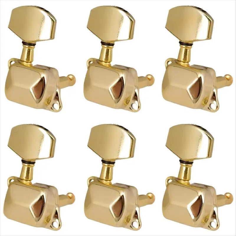 6 PCS Guitar String Tuning Pegs Tuner Semi-closed Tuner Machine Heads for Electric Guitar Folk Acoustic Guitar Tuning Pegs 3L 3R