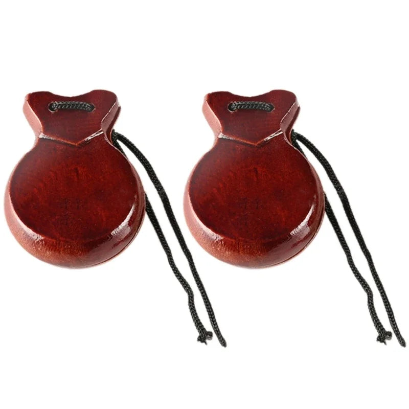 Traditional Castanet Spanish Castanets Flamenco Dance Castanets with String Hand Clapper Orff Music Instrument