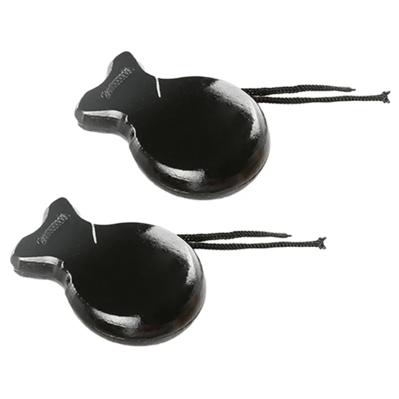 Traditional Castanet Spanish Castanets Flamenco Dance Castanets with String Hand Clapper Orff Music Instrument