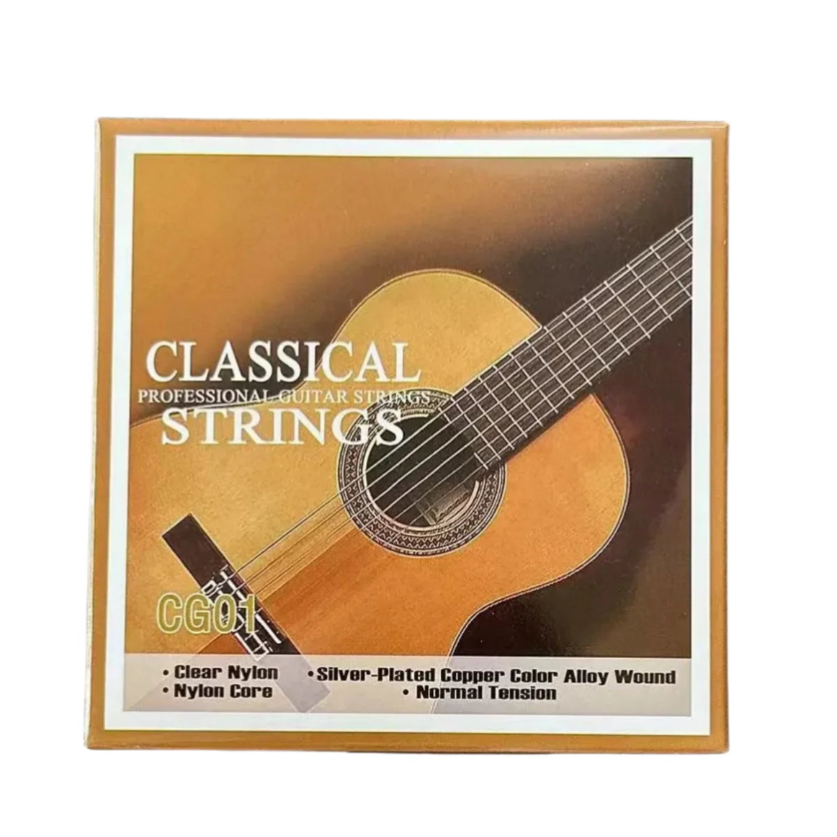 6 Pcs Classical Guitar Strings - Nylon Core Basses - Silver-Plated Copper Alloy Wound - Normal Tension/Guitar Parts Accessories