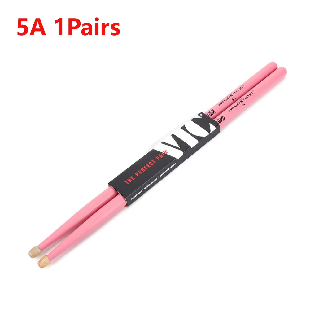 Drumsticks 5A/7A Mallets Consistent Weight and Pitch American Hickory Drumsticks Classic Drum Sticks Percussion Accessories