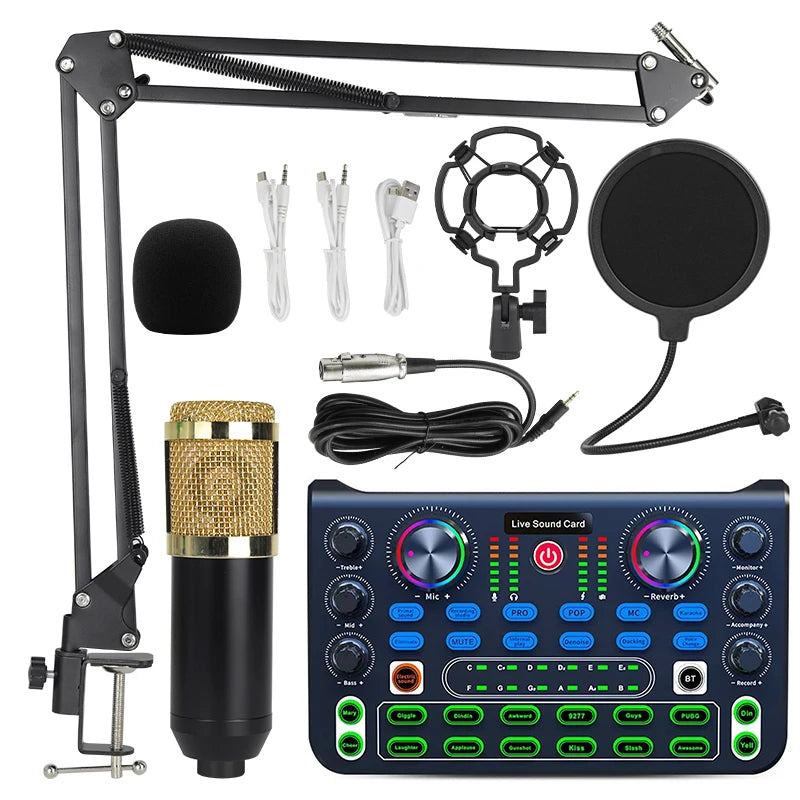 Likheung Sound Card English Version Professional Sound Cards Audio Mixer For Karaoke Broadcast KTV Singing Live Sound Mixer HD X