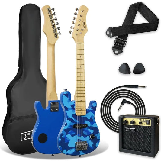 3rd Avenue Pack guitarra eléctrica tamaño 3/4 niños principiantes 3rd Avenue, amplificador portátil 5 W, cable, funda transporte