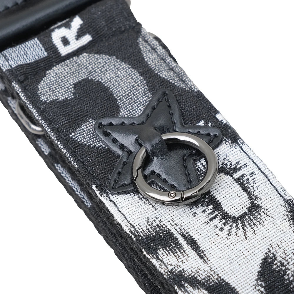 Electric Guitar Strap Acoustic Folk Guitar Belts Adjustable Vintage Cross Personality Guitar Straps Pick Pocket Accessories