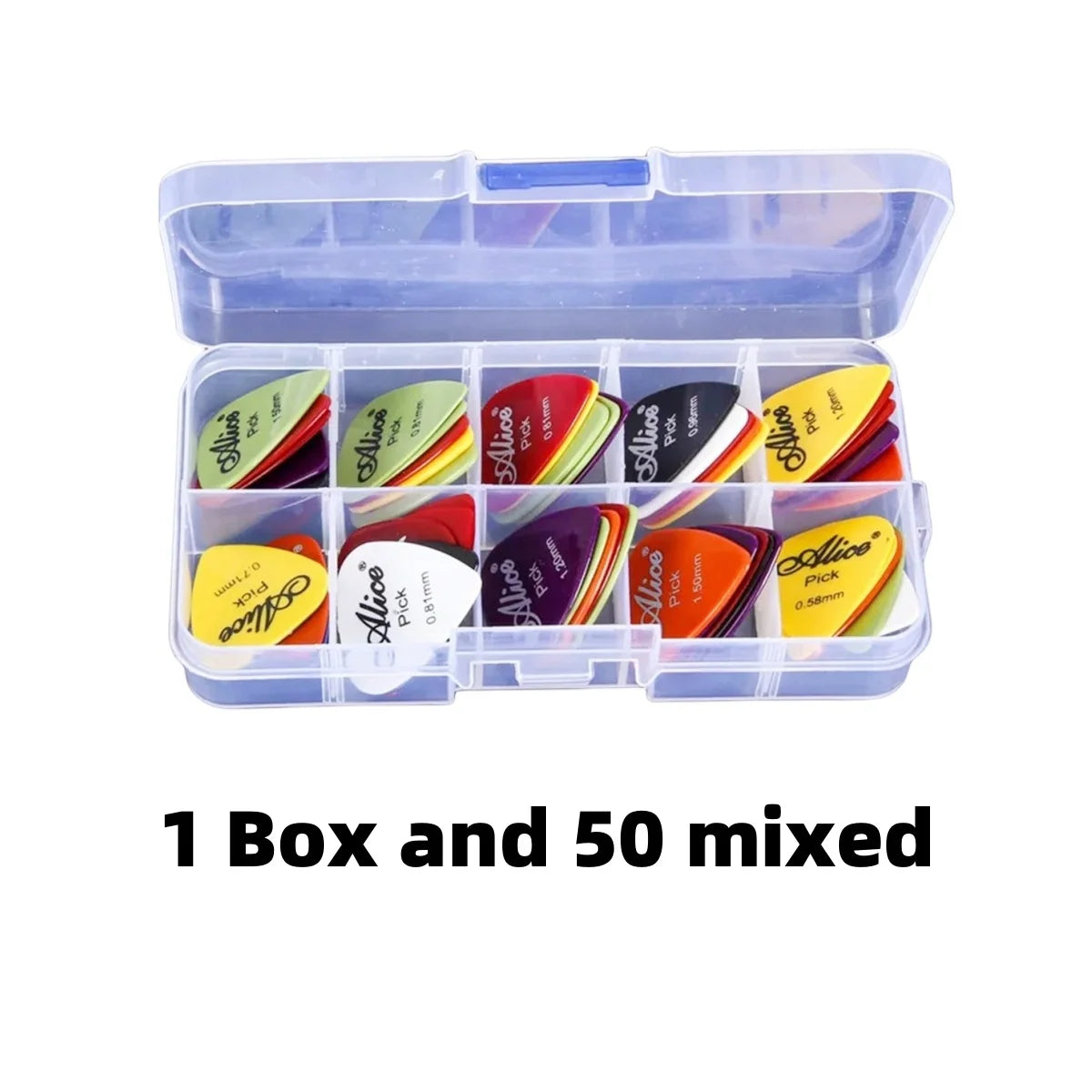 Multicolor Guitar Picks 24/50/100 Pieces Mixed ABS Premium Plastic Guitar Picks for Acoustic Electric Guitars Bass Or Ukulele