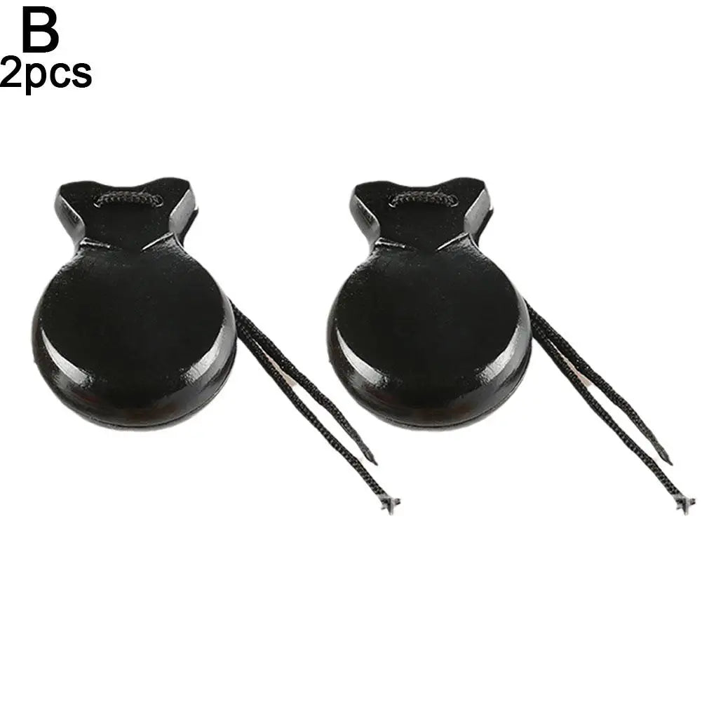 2Pcs Traditional Castanet Wood Spanish Castanets Flamenco Dance Music Instrument Percussion Wood Instruments