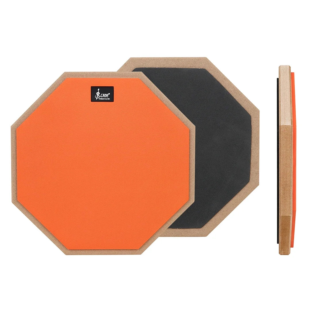 SLADE 8 Inch 12 Inch Drum Practice Pad Rubber Wooden Dumb Drum Pad Mute Training for Jazz Drums Exercise Beginners