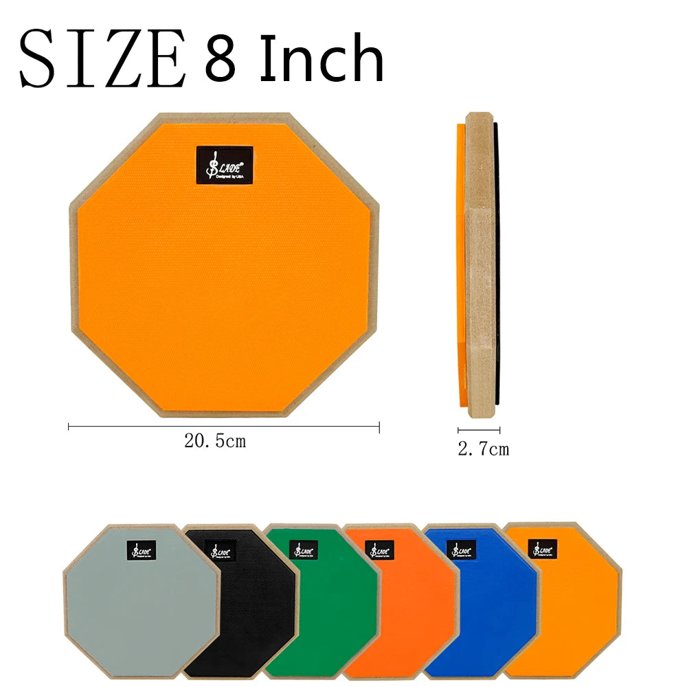 SLADE 8/12 Inch Dumb Drum Practice Drum Pad Metronome Silent Practice Dumb Drum Beginners Percussion Instrument Accessories