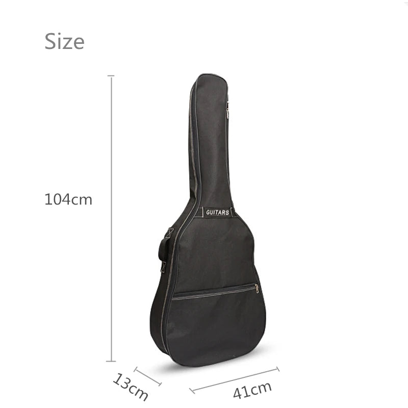 40/41 Inch Oxford Fabric Acoustic Guitar / Electric Guitar Double Straps Padded Guitar Soft Case Gig Bag Waterproof Backpack