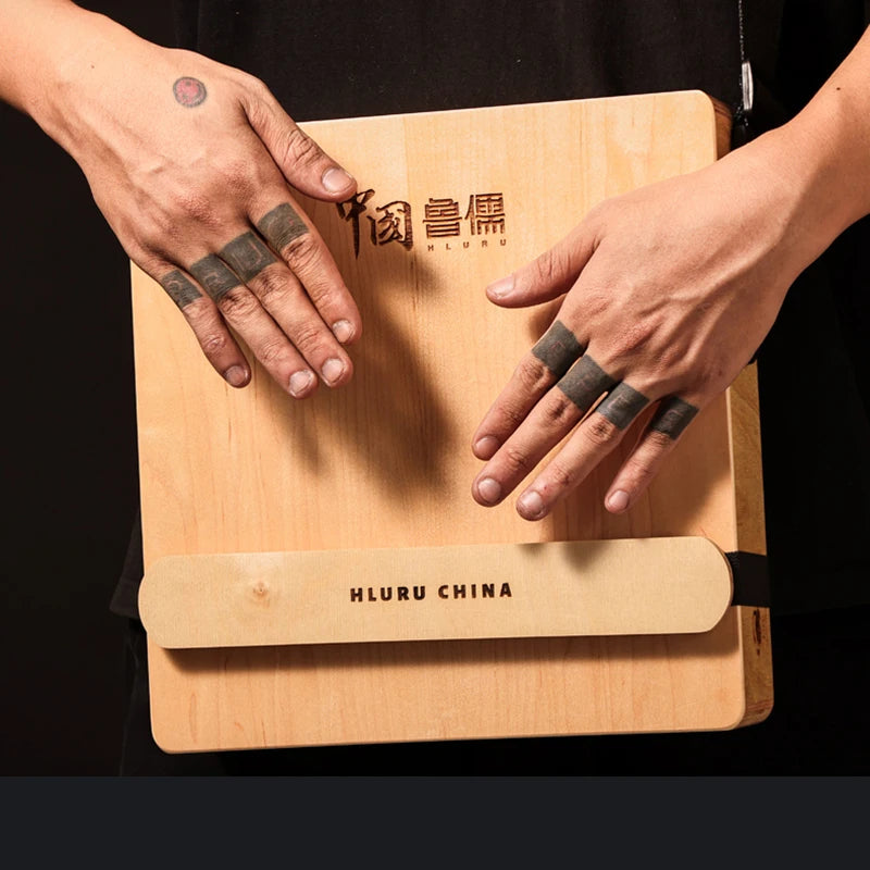 Hluru Professional Wooden Cajon Drum for Beginners Travel Box Drums with Adjustable Snare Flamenco Portable Percussion