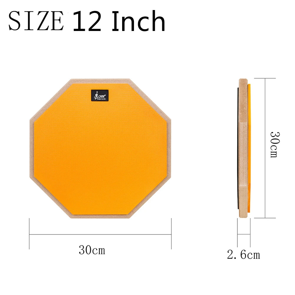 SLADE 8/12 Inch Dumb Drum Practice Drum Pad Metronome Silent Practice Dumb Drum Beginners Percussion Instrument Accessories