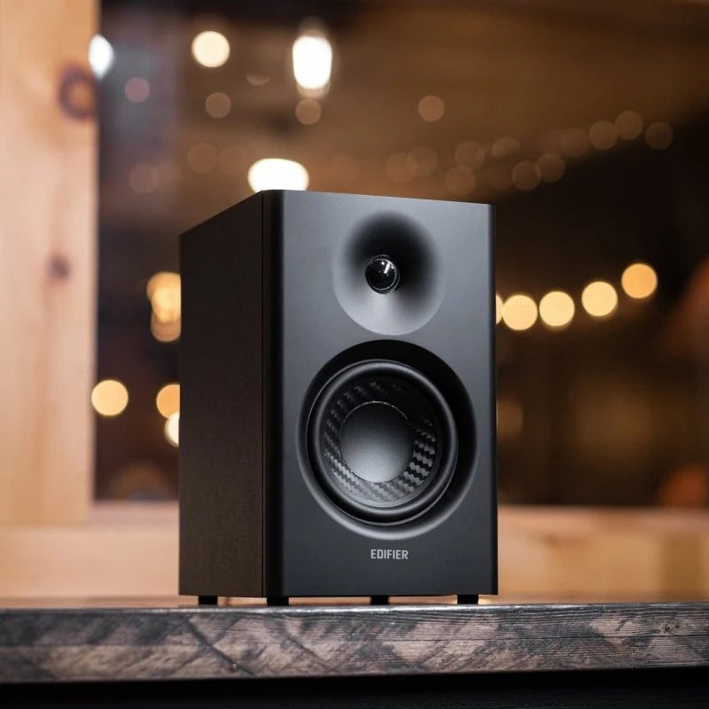 Edifier MR4 2.0 Speakers Studio Monitor (42W RMS) Class-D Amplifier Built-in DSP Wooden Enclosure TRS Balanced/AUX/RCA Inputs