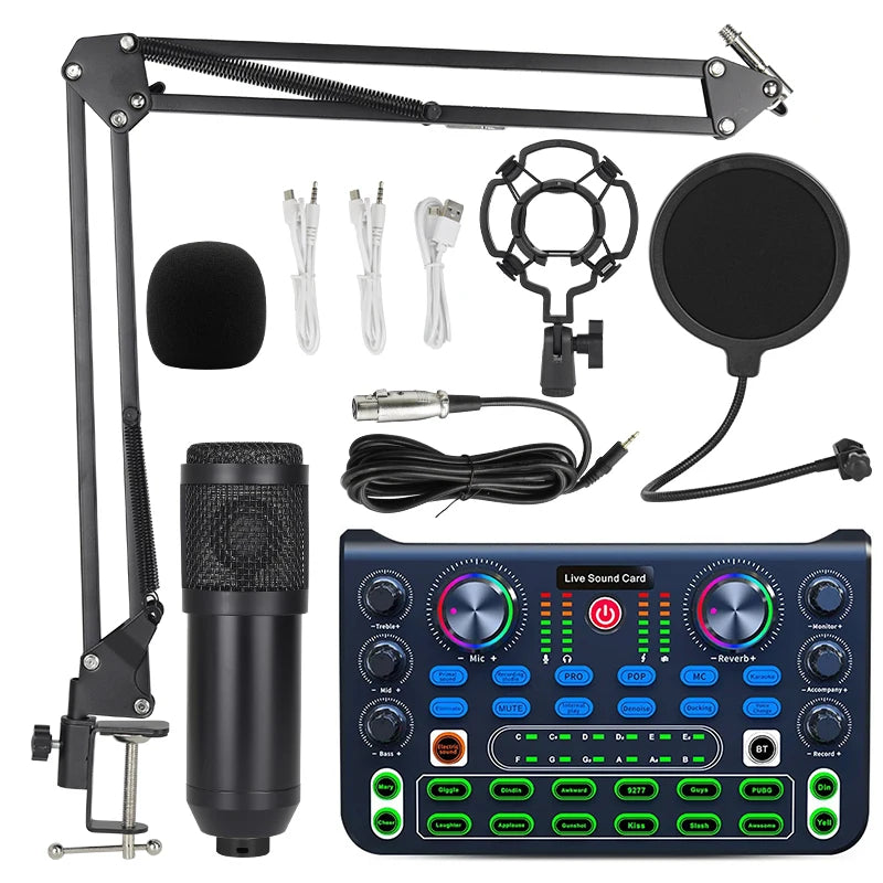 Likheung Sound Card English Version Professional Sound Cards Audio Mixer For Karaoke Broadcast KTV Singing Live Sound Mixer HD X