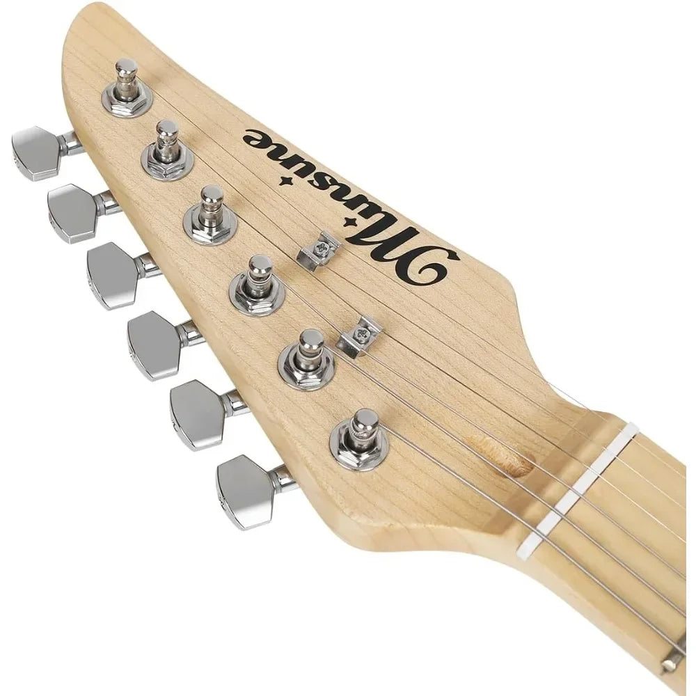 Bullfighter Guitarra eléctrica adultos principiante, traje guitarra rock profesional hombres  mujeres con bolsa guitarra, correa