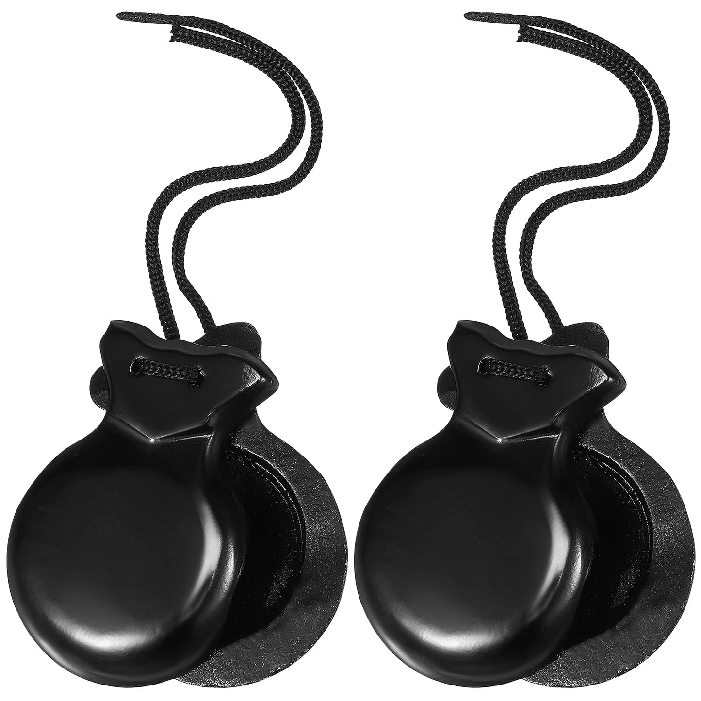 Black Wooden Castanets Clear Sound Lightweight Percussion Instruments Finger Castanets Musical Instruments Wood Castanets