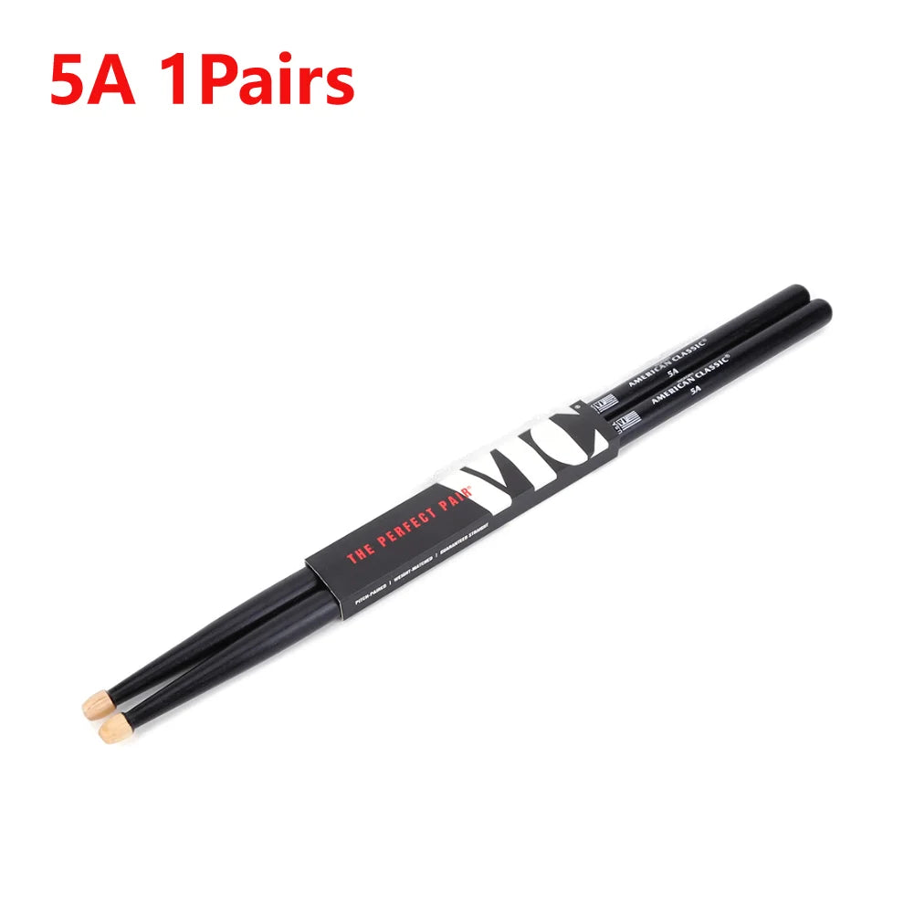 Drumsticks 5A/7A Mallets Consistent Weight and Pitch American Hickory Drumsticks Classic Drum Sticks Percussion Accessories