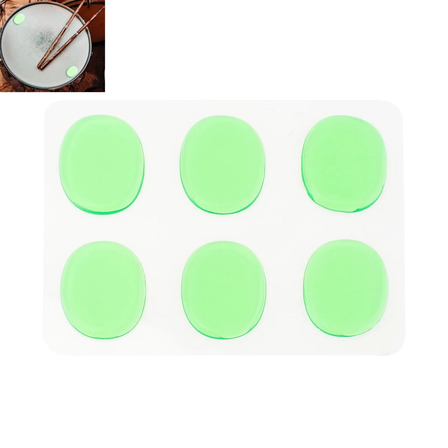 6/12/24Pcs Drum Mute Pad Transparent Silicone Jazz Snare Drum Muffler 3 Colors Optional/A great assistant for drum set players