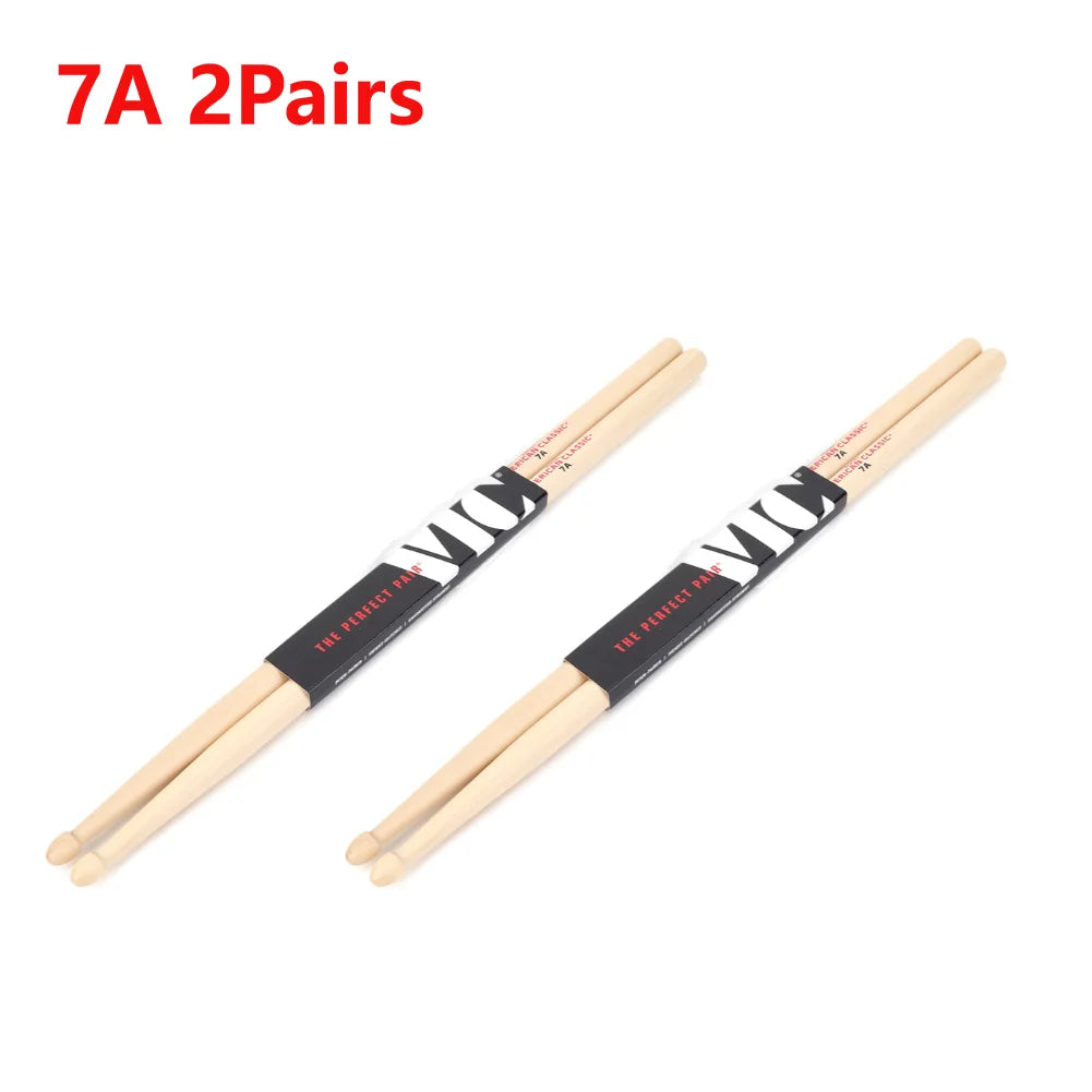 Drumsticks 5A/7A Mallets Consistent Weight and Pitch American Hickory Drumsticks Classic Drum Sticks Percussion Accessories
