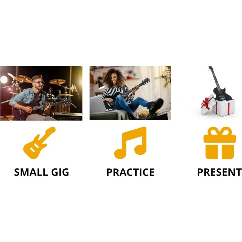 Rocktile Banger's Pack Kit de Guitarra Eléctrica Completo  Guitarra electrica LP-Style Single Cut- Juego con amplificador, bolsa