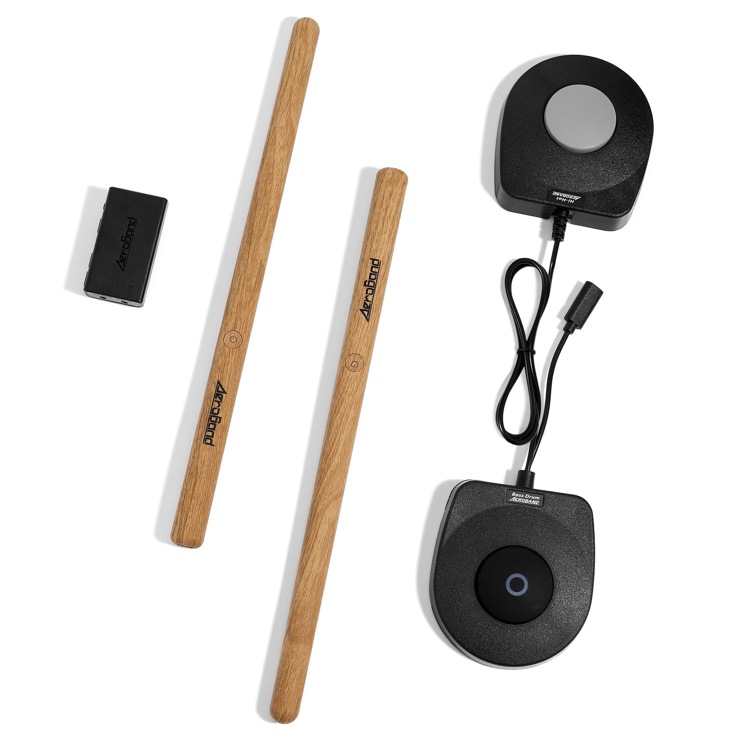 Juego de baquetas electrónicas digitales somatosensoriales AeroBand PocketDrum 2 MAX, baquetas, pedales y adaptador Bluetooth