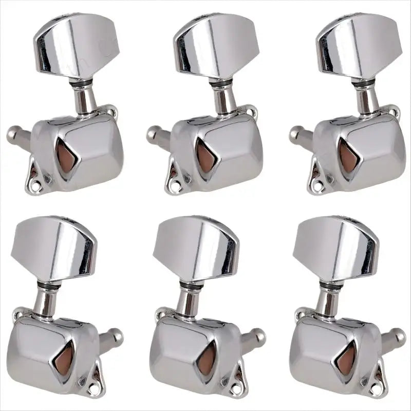 6 PCS Guitar String Tuning Pegs Tuner Semi-closed Tuner Machine Heads for Electric Guitar Folk Acoustic Guitar Tuning Pegs 3L 3R