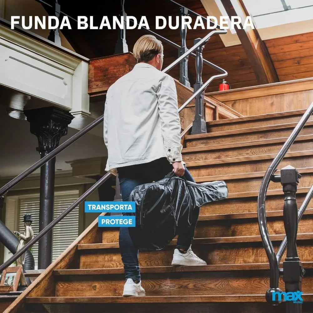 MAX GigKit - kit guitarra electrica iniciación, amplificador de 40w, funda transporte, afinador, cuerdas, palanca tremolo