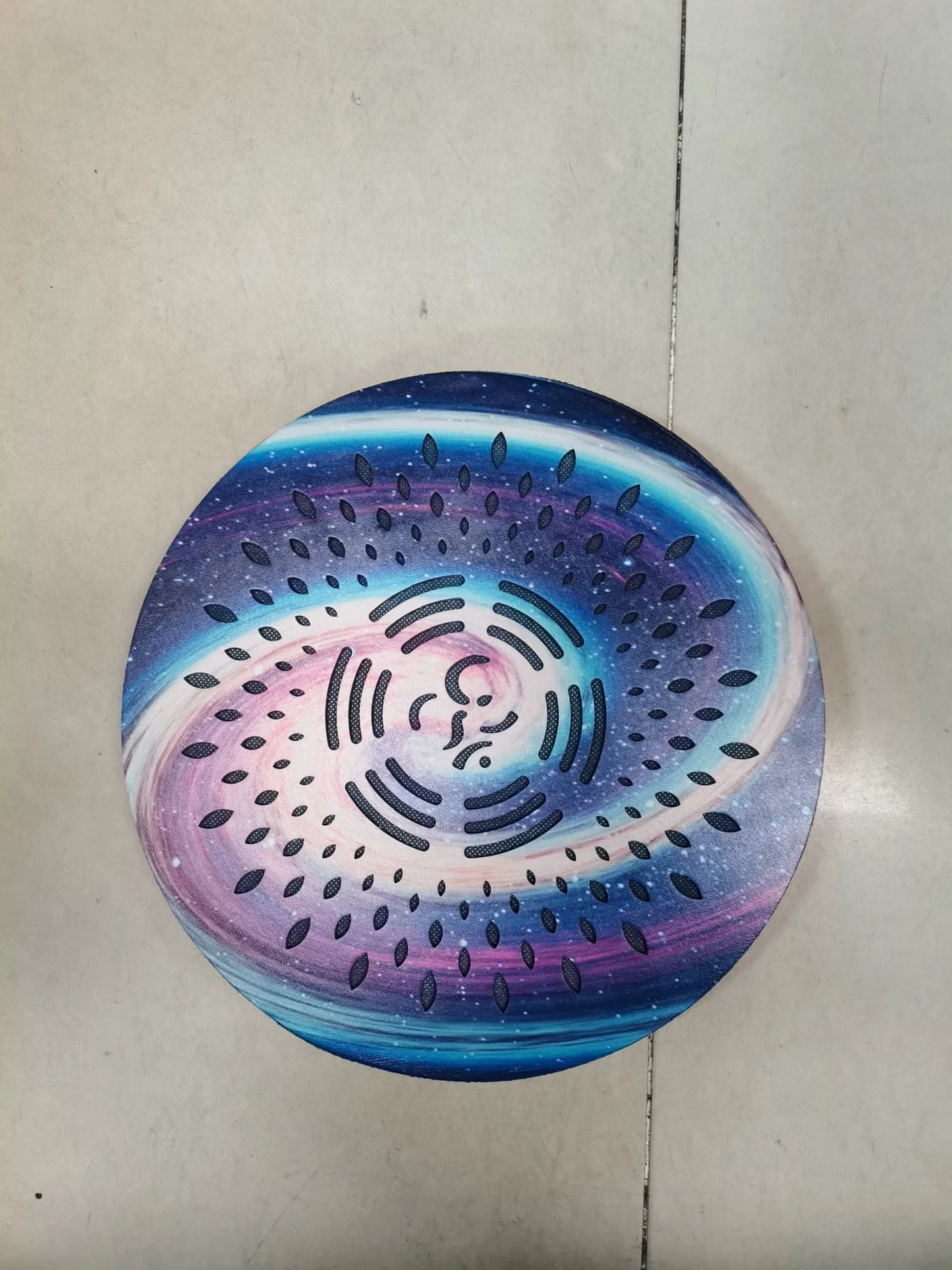 8/10/12inch Ocean Drum Ethnic Percussion Instrument Painted Drum Pattern Birch Wooden Drum Woven Edge for Home Party