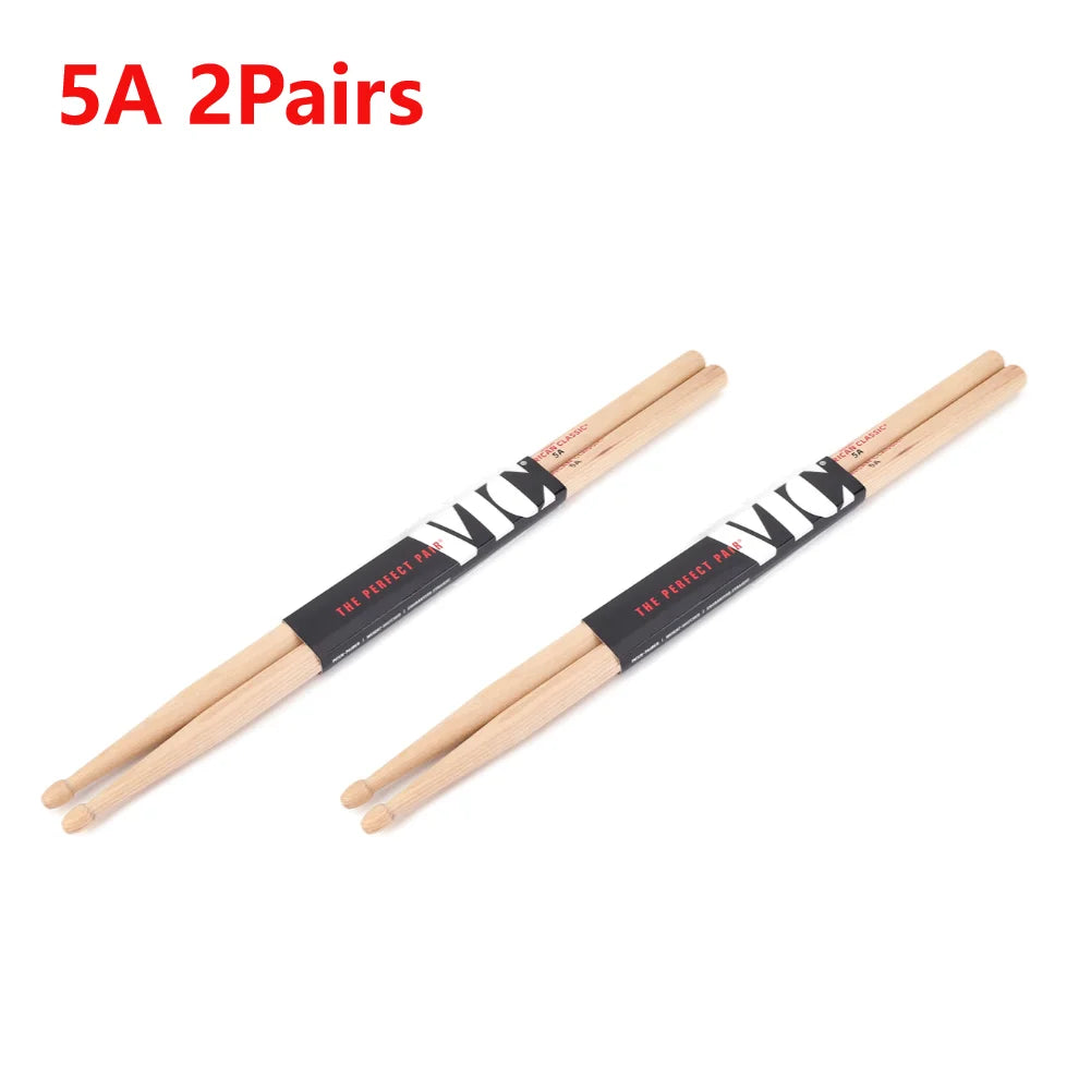 Drumsticks 5A/7A Mallets Consistent Weight and Pitch American Hickory Drumsticks Classic Drum Sticks Percussion Accessories