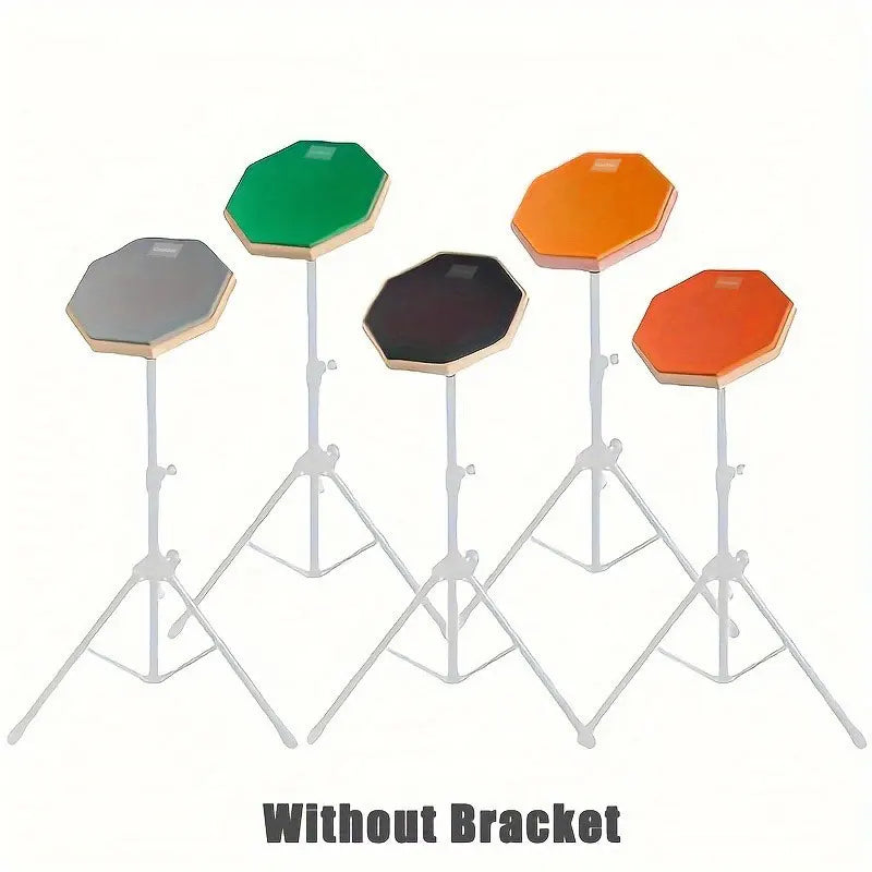 8-Inch Double-Sided Triple-Layer Silent Drum Practice Pad - Rubber Mute Pad for Drum Kit Beginners